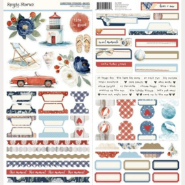 Vintage Sand & Sea Basics Cardstock Stickers 12"X12"