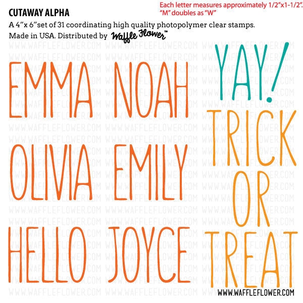 Cutaway Alpha Stamp Set