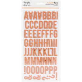 Color Vibe Foam Alpha Stickers 6"X12" Coral
