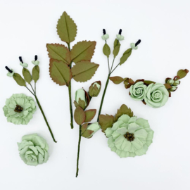 Nature's Bounty Paper Flowers Pistachio