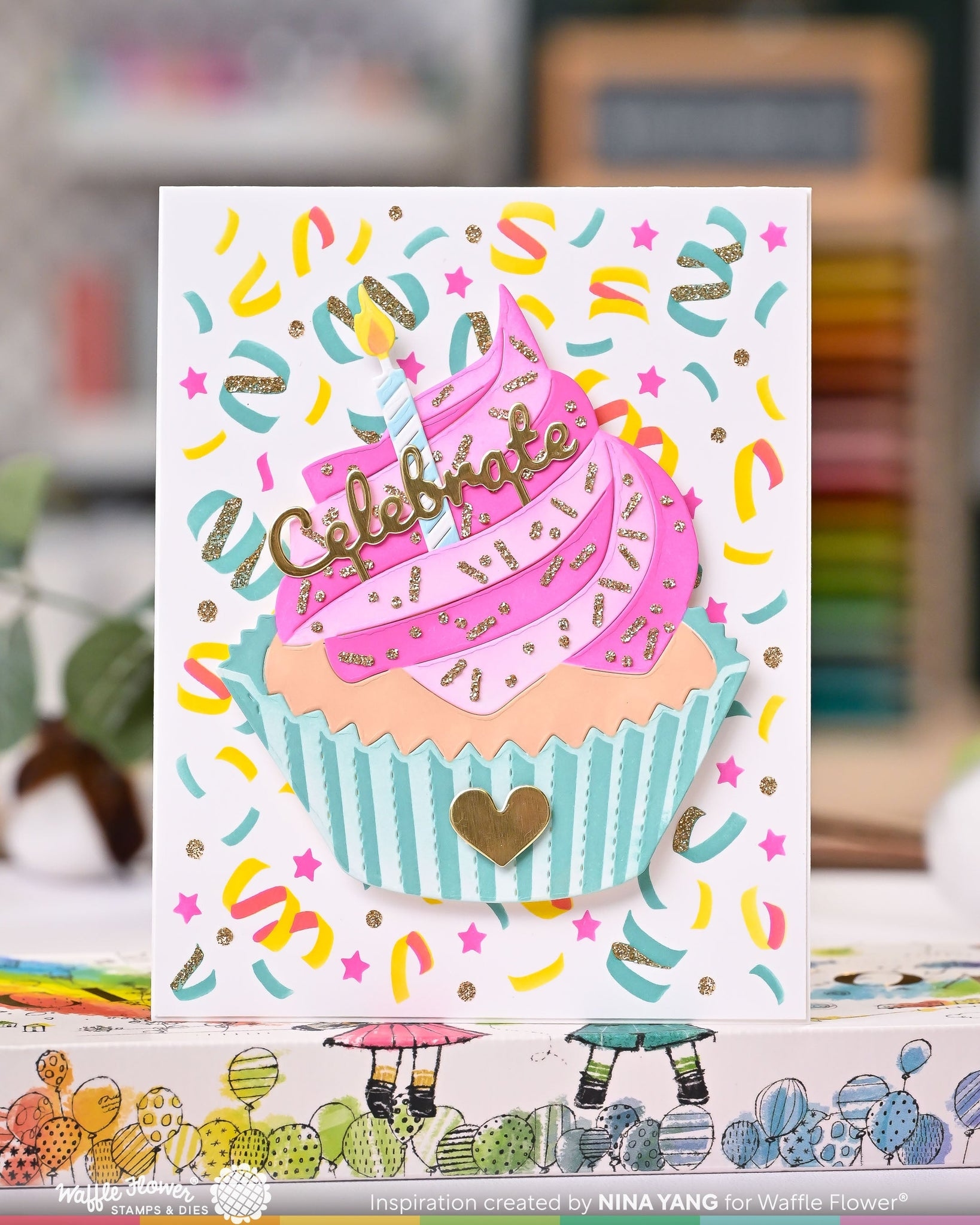 Confetti Background Stencil
