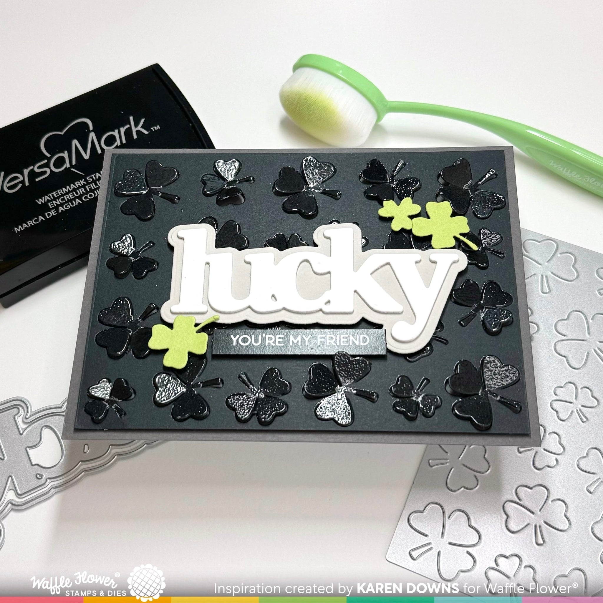 Clover Background Stencil