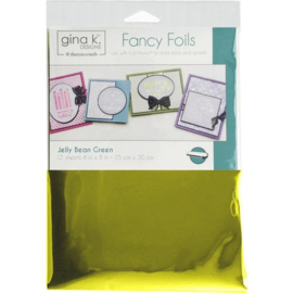 Jelly Bean Green Fancy Foils 6" x 8"