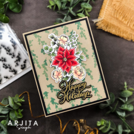 Holly Background Stamps