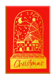 Wooden Stamp Snow Globe