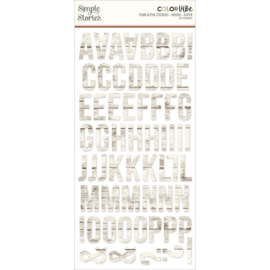Color Vibe Foam Alpha Stickers 6"X12" Woods - Aspen