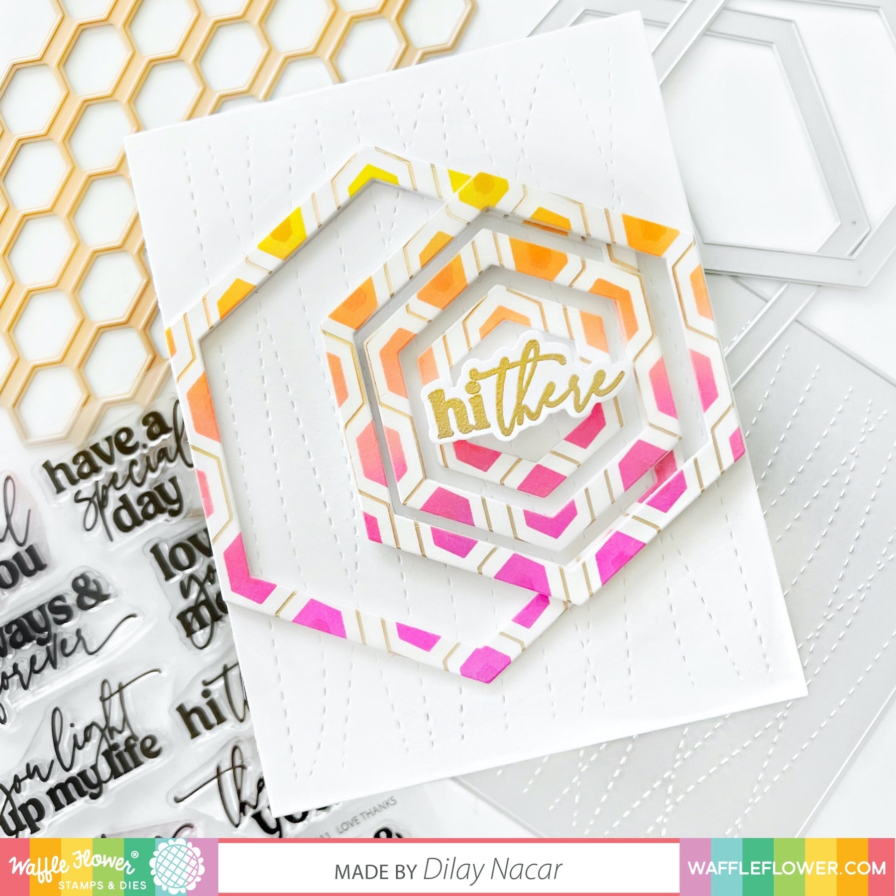 Elongated Hex Stencil Duo
