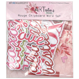 ARToptions Rouge Chipboard Word Set