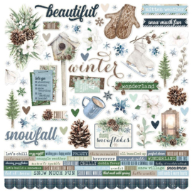 Fresh Snow Cardstock Stickers 12"X12"