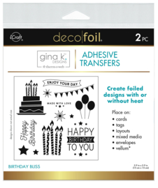 Birthday Bliss 5.9"x 5.9" Adhesive Transfer Sheets