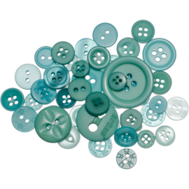 Button Mason Jars Bali Blue