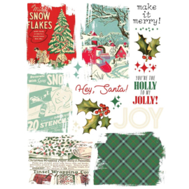 Holly Jolly Rub-Ons 6"X8"
