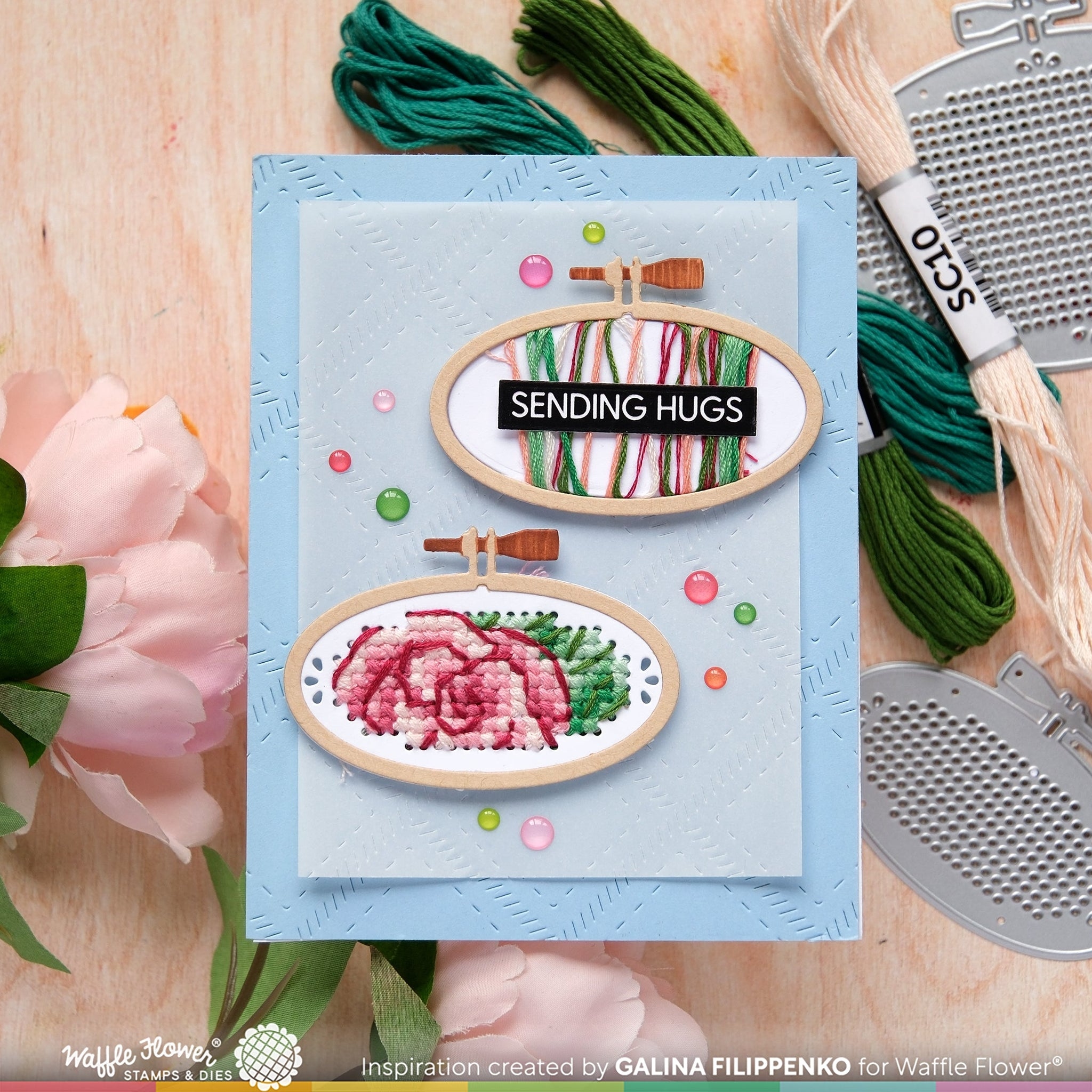 Stitchable Oval Hoops Die