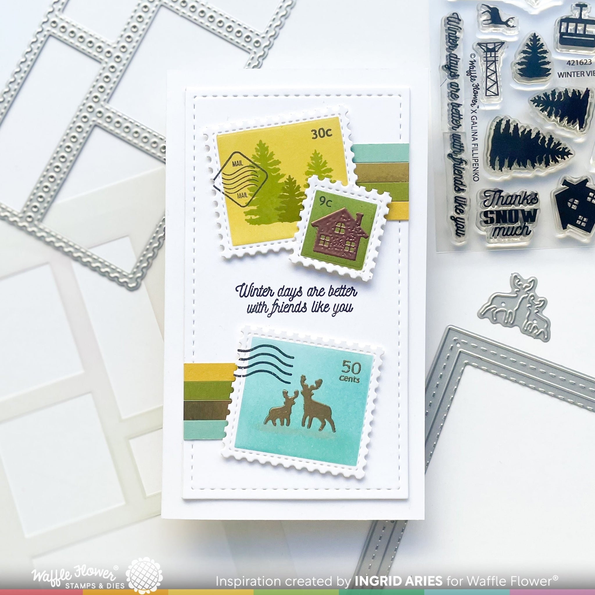 Postage Collage Mini Slimline Die