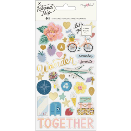 Round Trip Gold Foil Accents Sticker Book