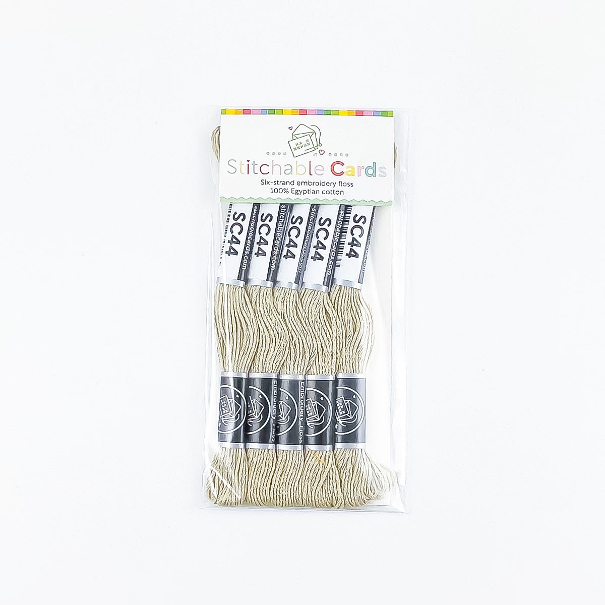 SC44 Embroidery Floss - Light Gray 5/pk