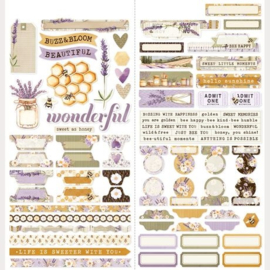 Simple Vintage Lavender Fields Basics Cardstock Stickers