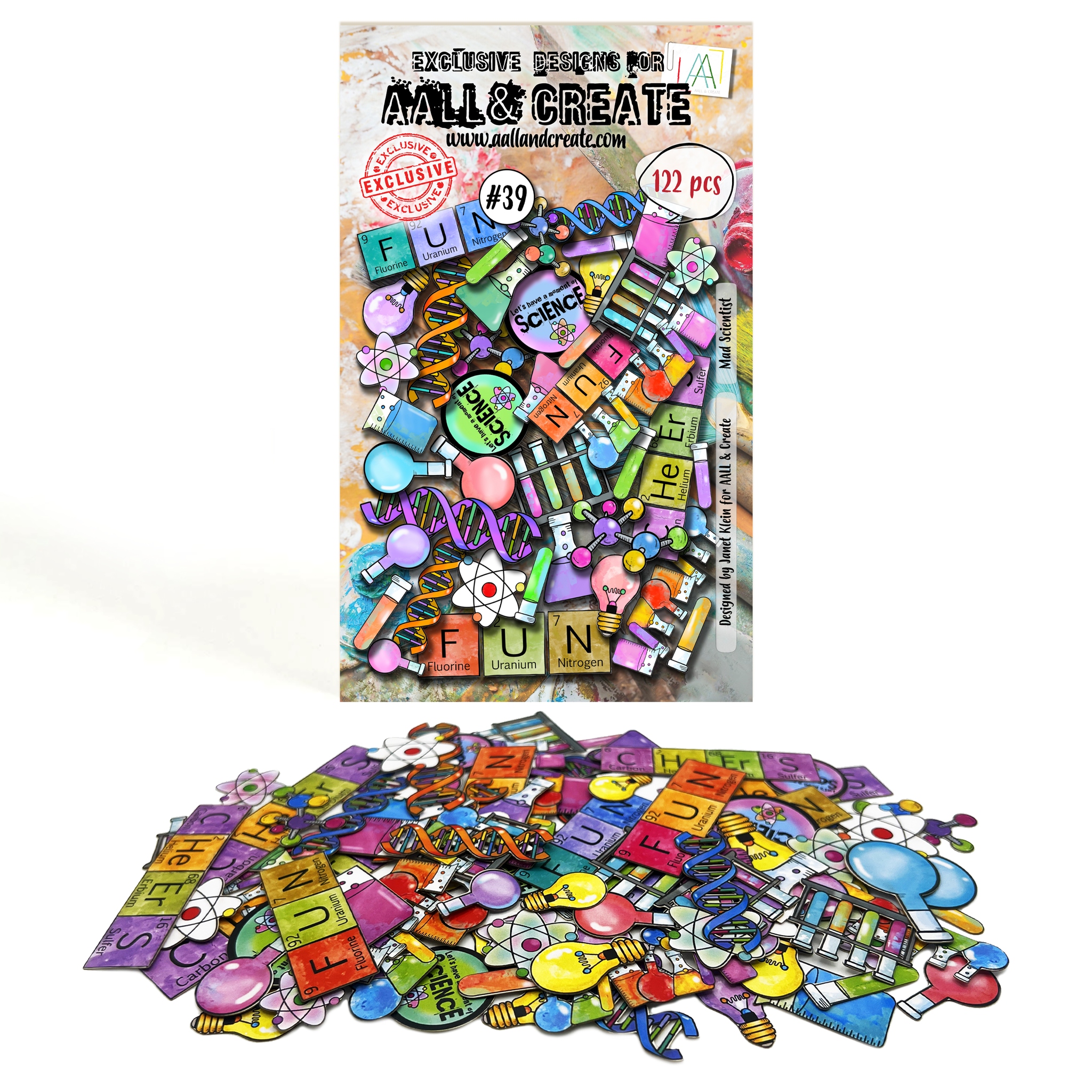 #039 Mad Scientist Ephemera Die Cuts