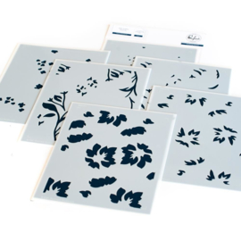 Stencils Fancy Floral Print Layering