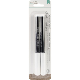 Permanent Chalk Markers White/Broad Tip