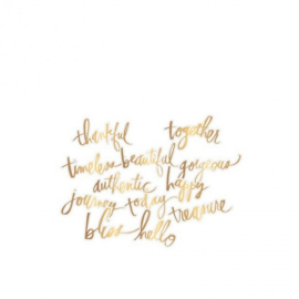 Magnolia jane acetate word pack gold foil