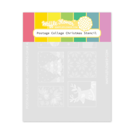 Postage Collage Christmas Stencil