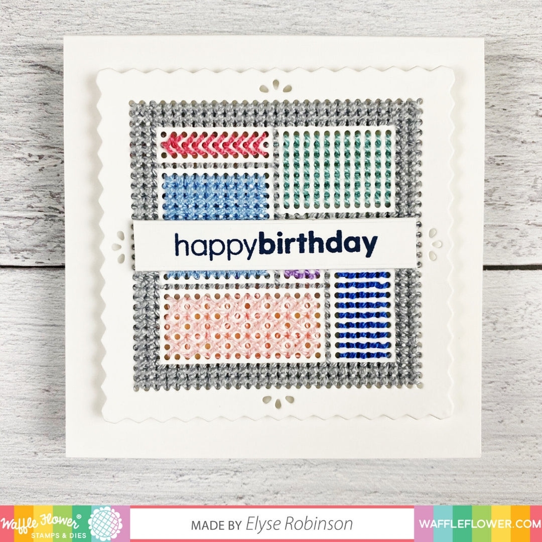 Stitchable Pinking Square Die