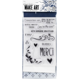 Make Art Stamp, Die & Stencil Set Merci & More