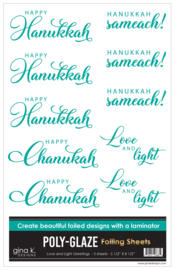 Love and Light Greetings Poly-Glaze Foiling Sheets