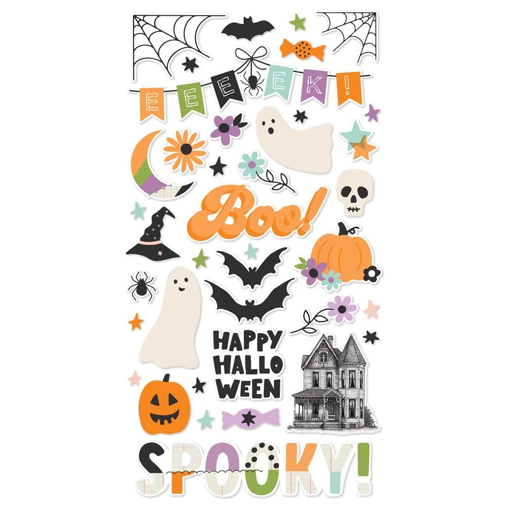 Spooky Things Chipboard Stickers 6"X12"