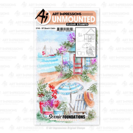 Scenic Foundations Clear Stamps Beach Cabin