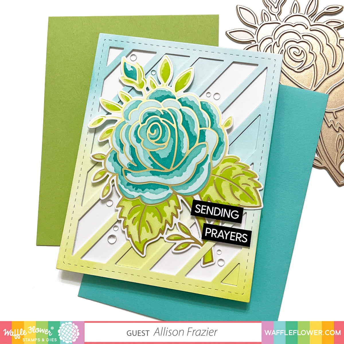 Sketched Rose Foil Plate