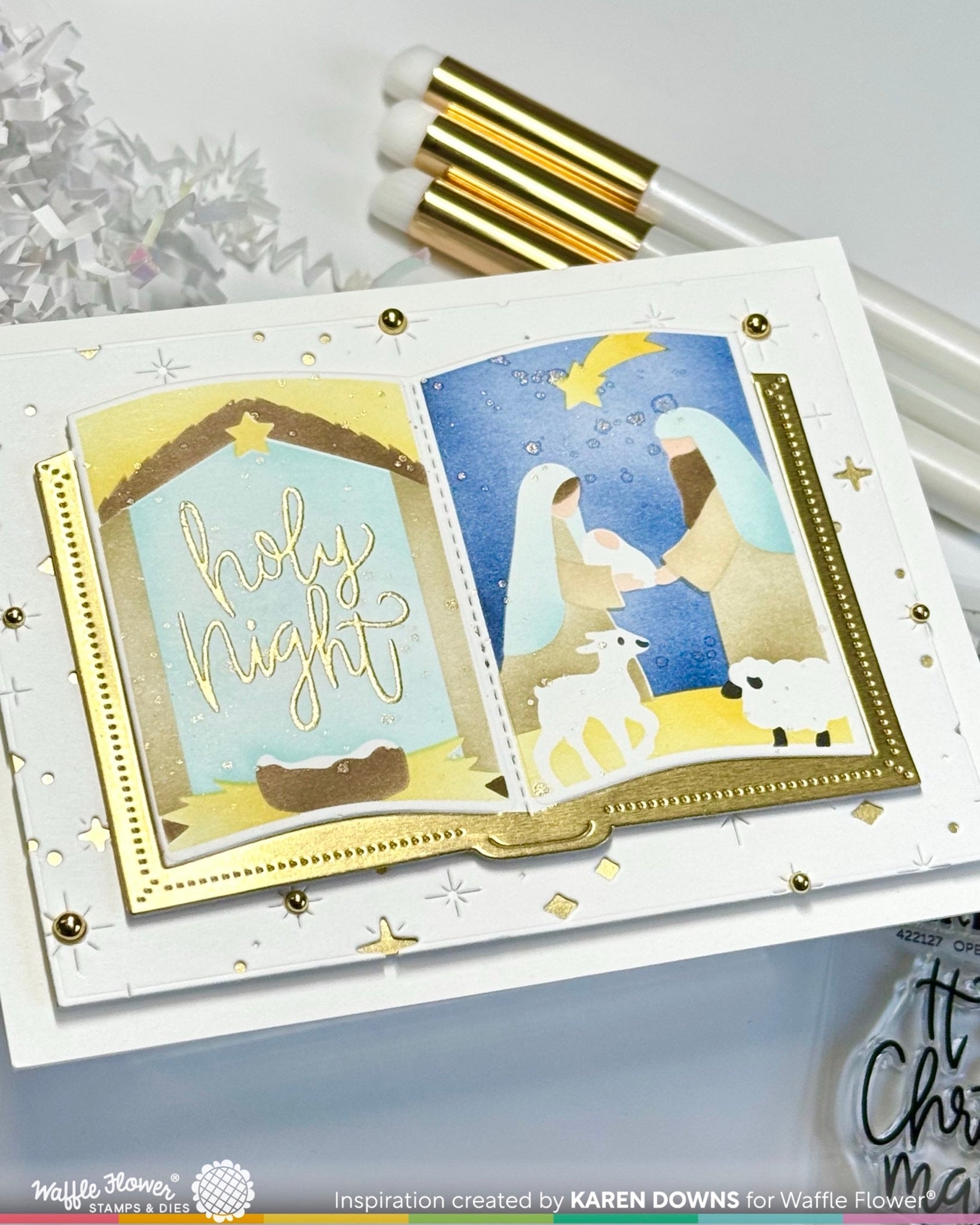 Open Book Holiday Sayings Stamp Set
