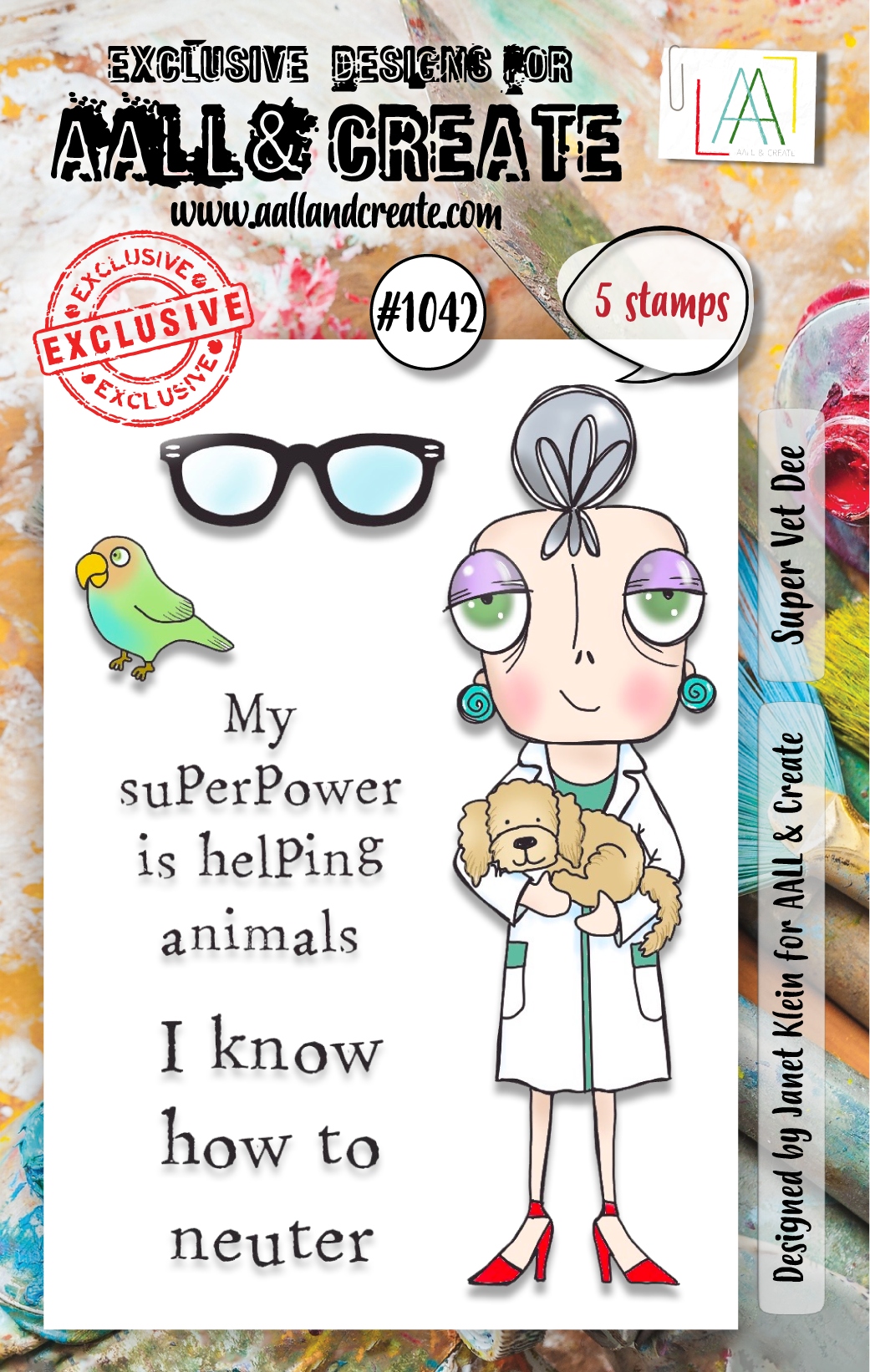 #1042 Super Vet Dee A7 Stamp