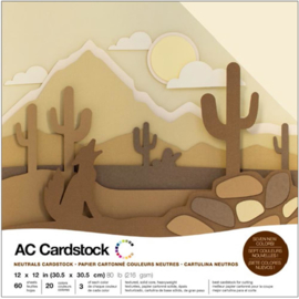 Variety Cardstock Pack Neutrals 12"X12"