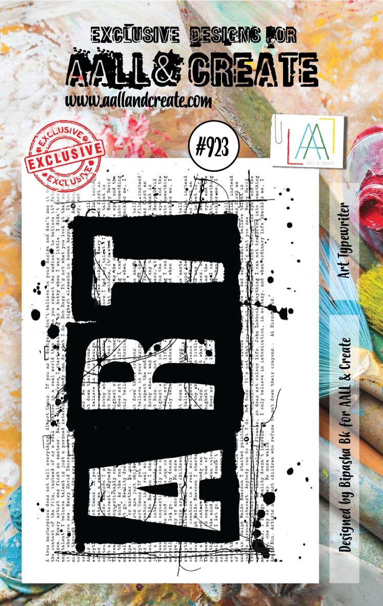 #0923 Art Typewriter A7 Clear Stamp Set