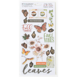 Vintage Artistry In The Leaves Chipboard Stickers