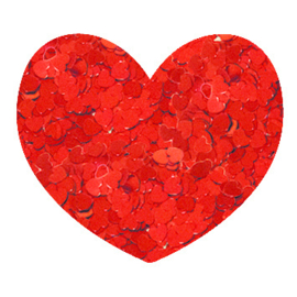 Izink Glitter Red Hearts