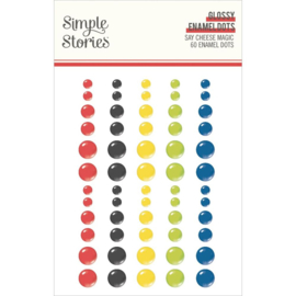 Say Cheese Magic Enamel Dots Embellishments Glossy