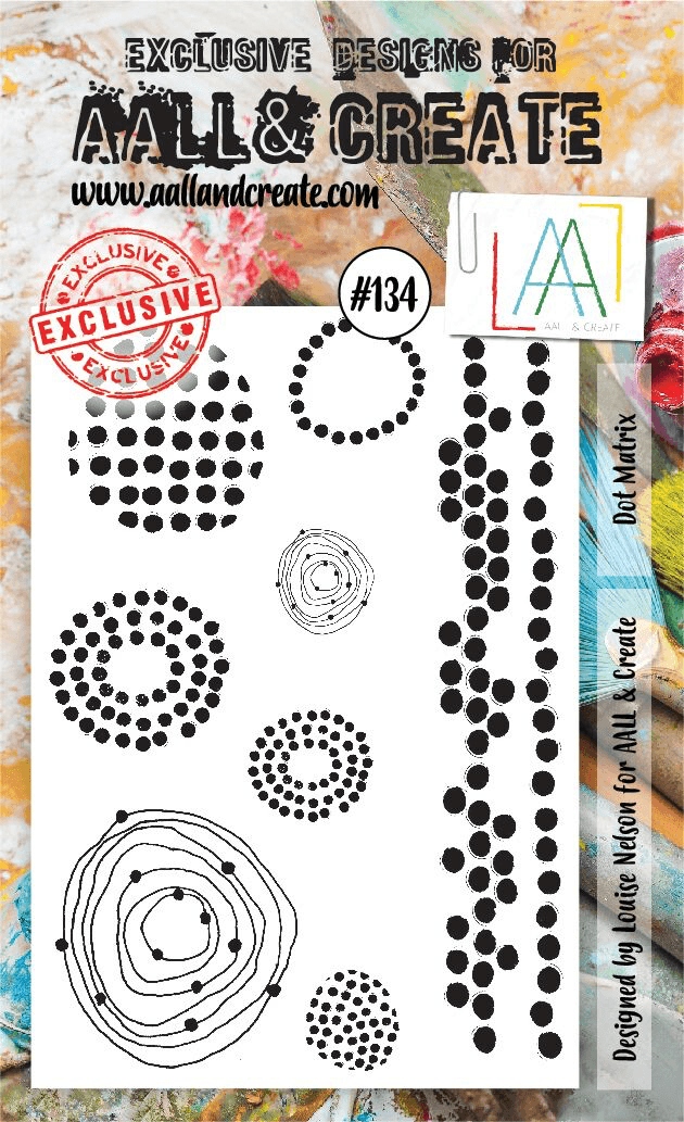 #0134 Dot Matrix A6 Clear Stamp Set