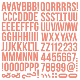 Color Vibe Foam Alpha Stickers 6"X12" Coral