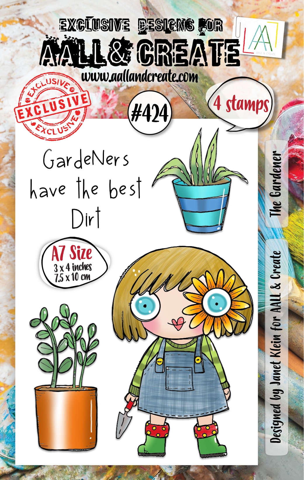 #0424 The Gardener A7 Clear Stamp Set