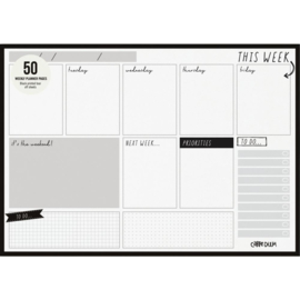 Black Weekly Planner Pad A4