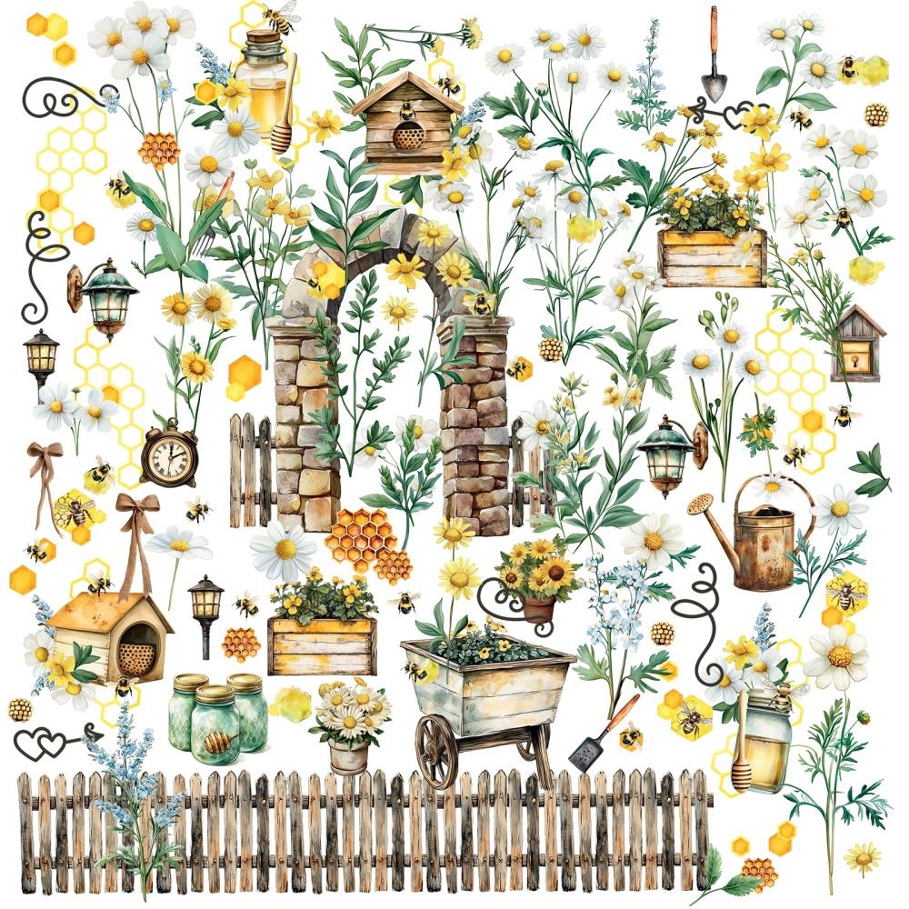 Botanical Buzz Laser Cut Outs Element