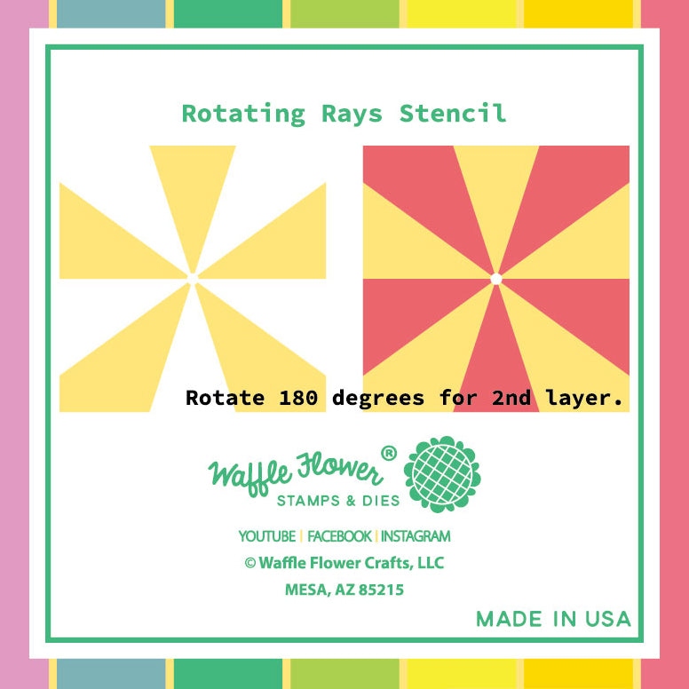 Rotating Rays Stencil