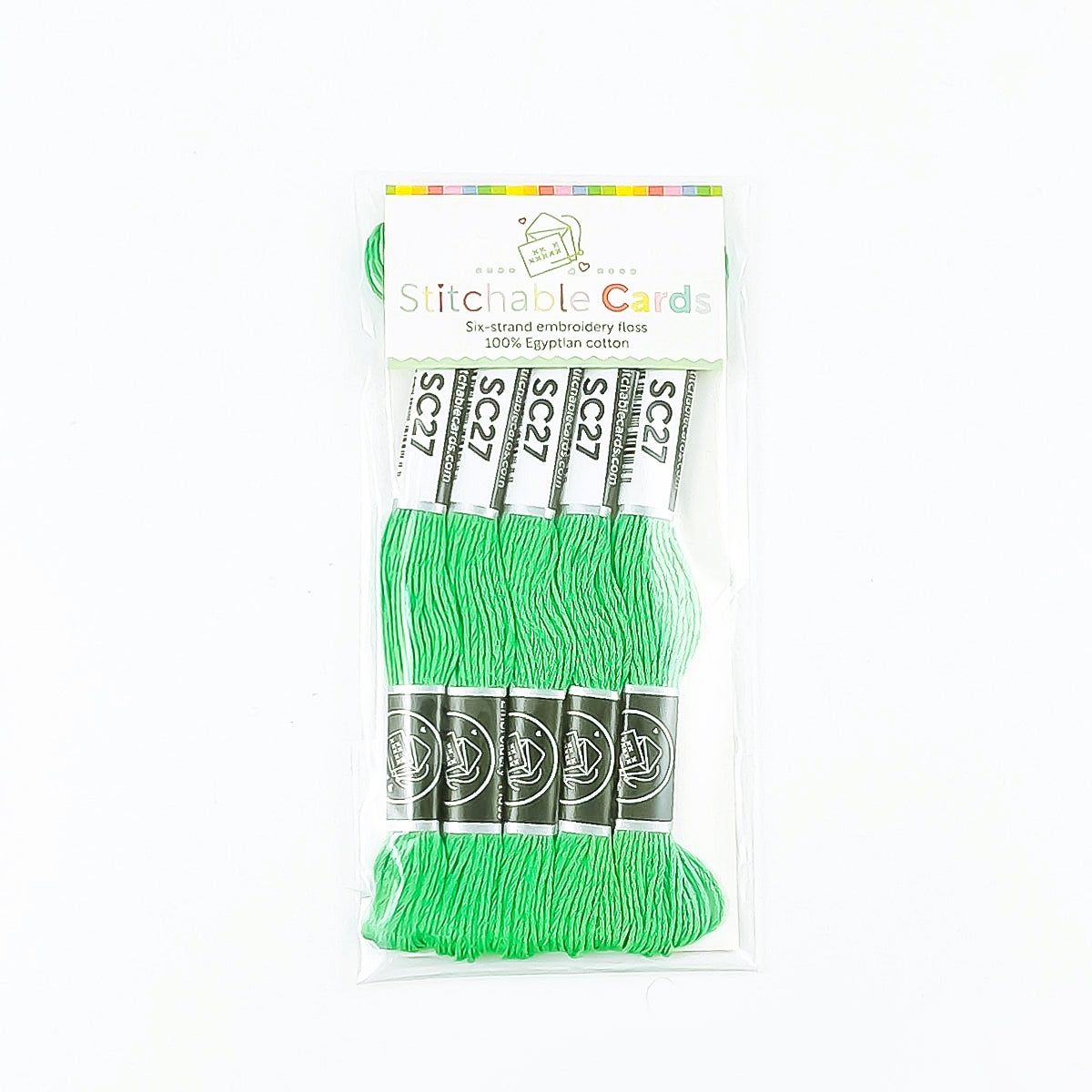 SC27 Embroidery Floss - Mid Emerald Green 5/pk