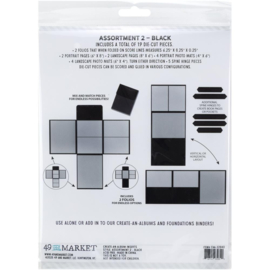 Create-An-Album Foundation Inserts Assort 2 Black