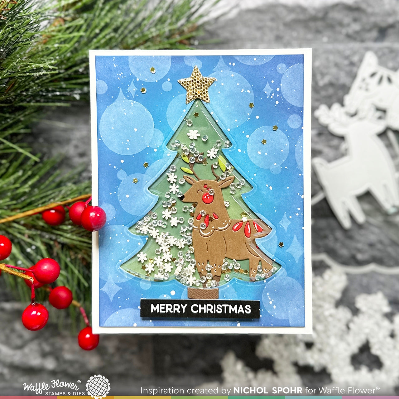 Subsentiments Christmas Tree Diecut Sheet
