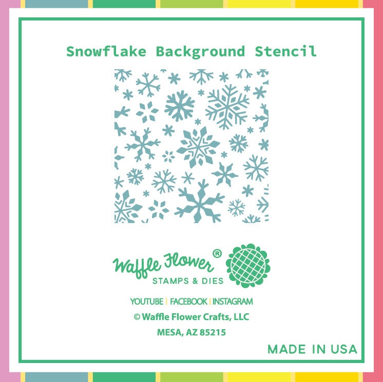 Snowflake Background Stencil 6x6
