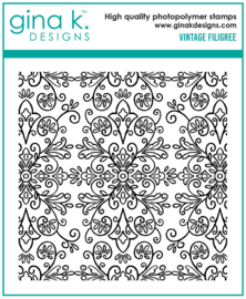 Vintage Filigree Background Stamp Stamps